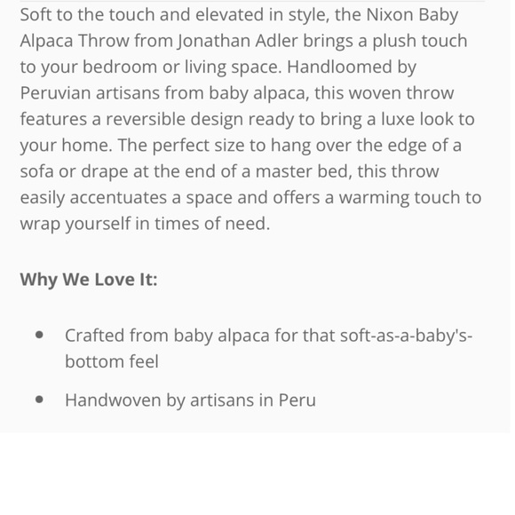 🎉HP! | Jonathon Adler x Barbie 🩷 Nixon Geo Print Baby Alpaca Throw Blanket - Picture 8 of 15